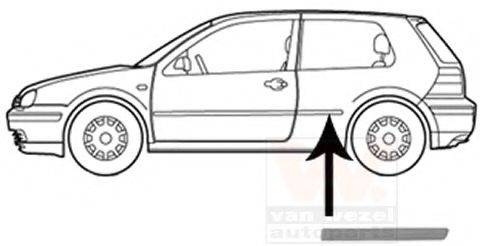 VW 1J3853535BGRU Облицювання / захисна накладка, боковина
