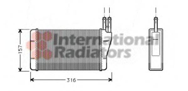 NRF 58593 Теплообмінник, опалення салону