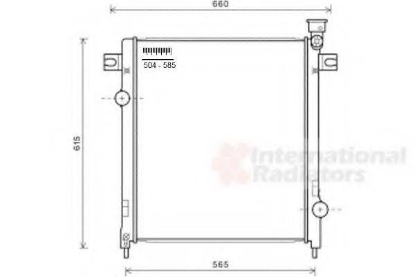 JEEP 68033227AA Радіатор, охолодження двигуна