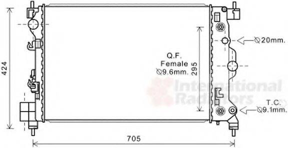CHEVROLET 95460096 Радіатор, охолодження двигуна