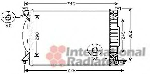 4SEASONS 102.100 Радіатор, охолодження двигуна