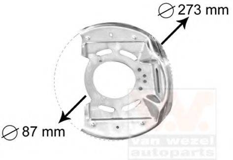 OPEL 90375287 Відбивач, диск гальмівного механізму