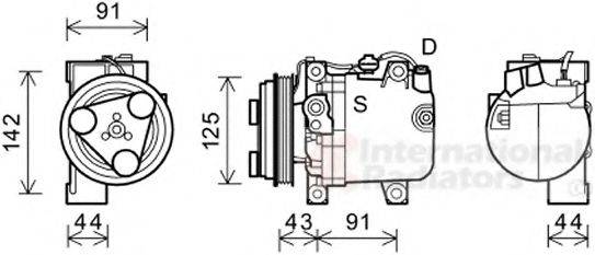 SUBARU 73111FE000 Компресор, кондиціонер
