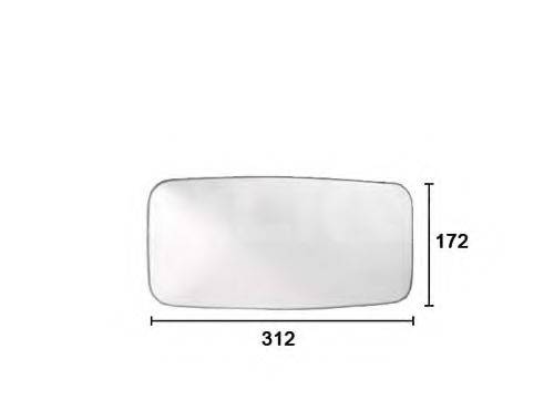 VOLVO 81637330100 Дзеркальне скло, дзеркало рампи