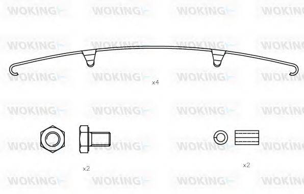 WOKING 8502.00 Комплектуючі, колодки дискового гальма