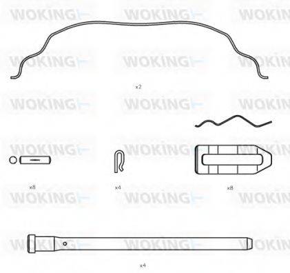 WOKING 8504.00 Комплектуючі, колодки дискового гальма
