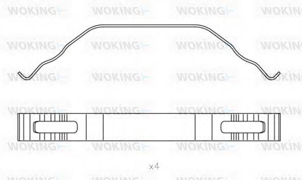 WOKING 8508.00 Комплектуючі, колодки дискового гальма