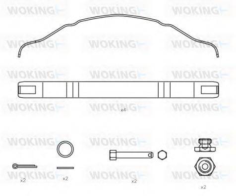 WOKING 8509.00 Комплектуючі, колодки дискового гальма