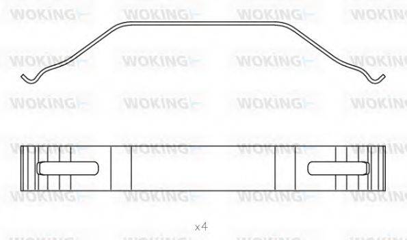 WOKING 8517.00 Комплектуючі, колодки дискового гальма