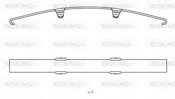WOKING 8523.00 Комплектуючі, колодки дискового гальма
