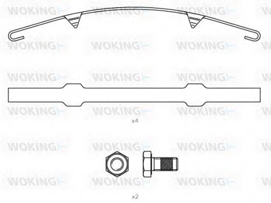 WOKING 8525.00 Комплектуючі, колодки дискового гальма