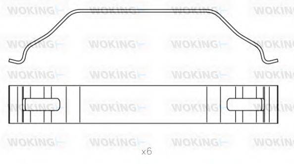 WOKING 8528.00 Комплектуючі, колодки дискового гальма