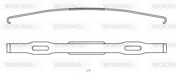 WOKING 8531.00 Комплектуючі, колодки дискового гальма