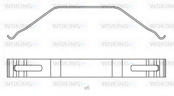 WOKING 8532.00 Комплектуючі, колодки дискового гальма