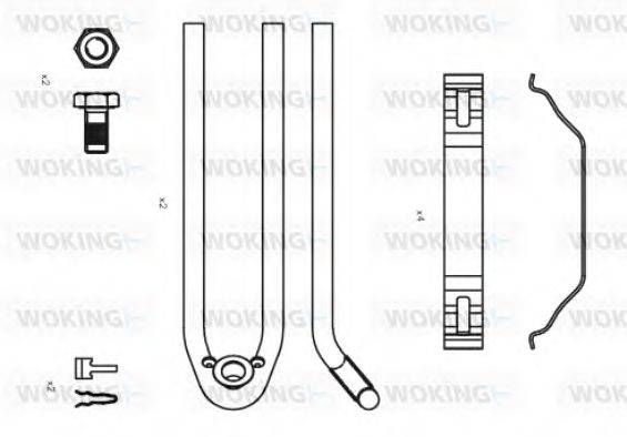 WOKING 8536.00 Комплектуючі, колодки дискового гальма