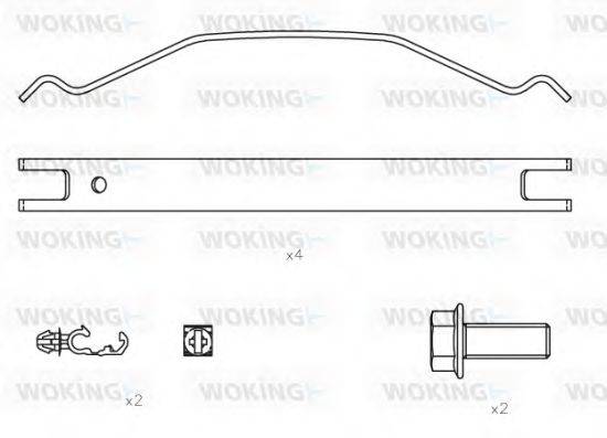 WOKING 8540.00 Комплектуючі, колодки дискового гальма