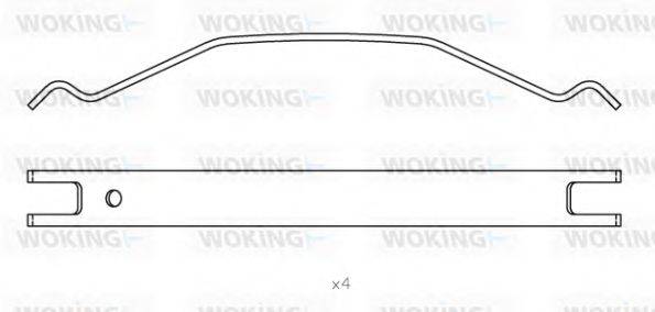 WOKING 8541.00 Комплектуючі, колодки дискового гальма