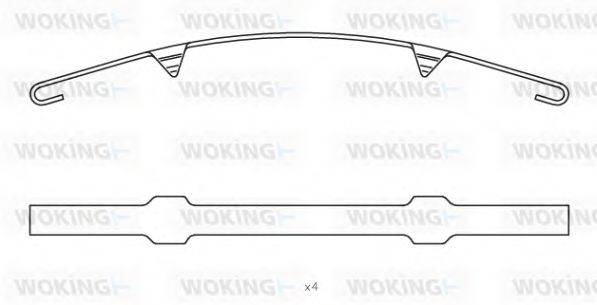WOKING 8543.00 Комплектуючі, колодки дискового гальма