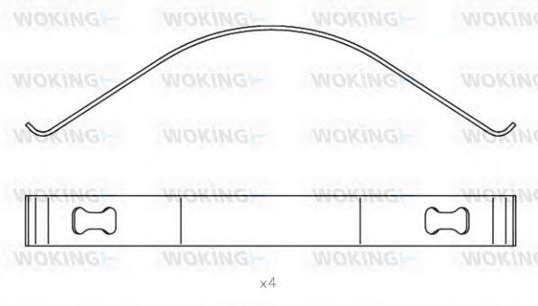 WOKING 8551.00 Комплектуючі, колодки дискового гальма