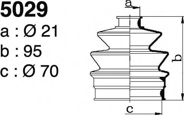 DEPA S5029 Комплект пильника, приводний вал