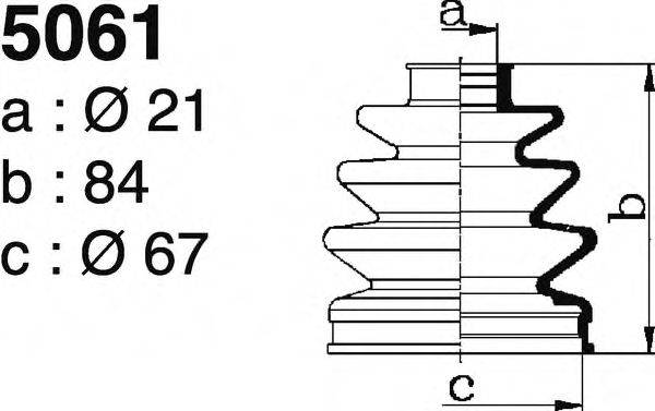 DEPA S5061 Комплект пильника, приводний вал