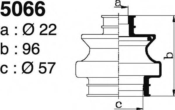 DEPA S5066 Комплект пильника, приводний вал