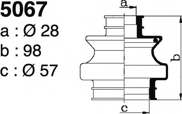 DEPA S5067 Комплект пильника, приводний вал