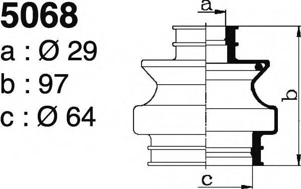 DEPA S5068 Комплект пильника, приводний вал