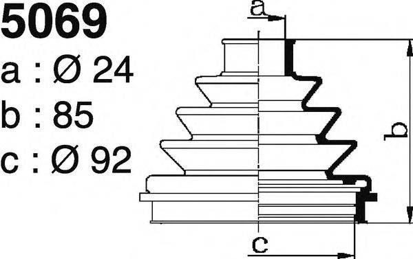 DEPA S5069 Комплект пильника, приводний вал