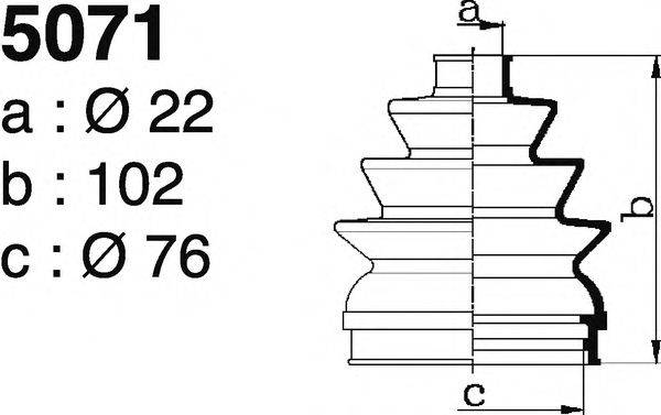 DEPA S5071 Комплект пильника, приводний вал