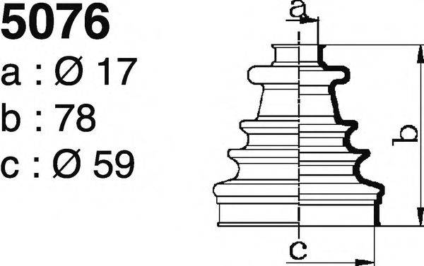 DEPA S5076 Комплект пильника, приводний вал