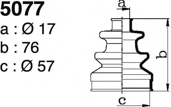 DEPA S5077 Комплект пильника, приводний вал