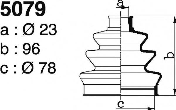 DEPA S5079 Комплект пильника, приводний вал