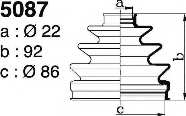 DEPA S5087 Комплект пильника, приводний вал