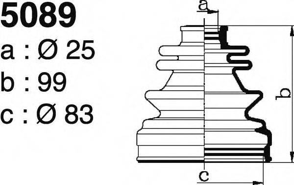 DEPA 5089 Комплект пильника, приводний вал
