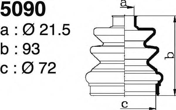 DEPA S5090 Комплект пильника, приводний вал