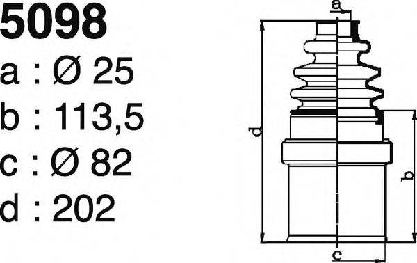 DEPA S5098 Комплект пильника, приводний вал