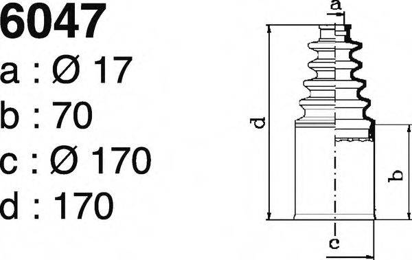 DEPA S6047 Комплект пильника, приводний вал