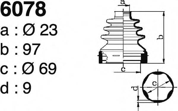 FIAT 46308280 Комплект пильника, приводний вал