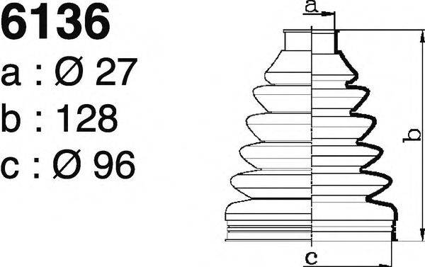 DEPA 6136 Комплект пильника, приводний вал