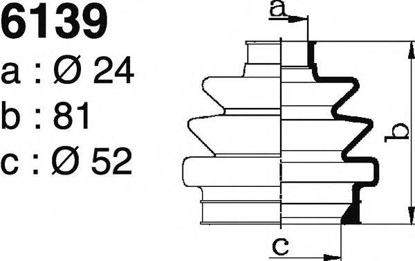 DEPA 6139 Комплект пильника, приводний вал