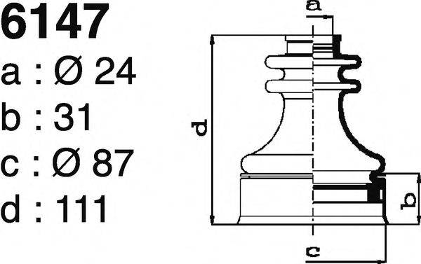 DEPA 6147 Комплект пильника, приводний вал