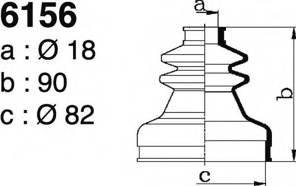 DEPA S6156 Комплект пильника, приводний вал