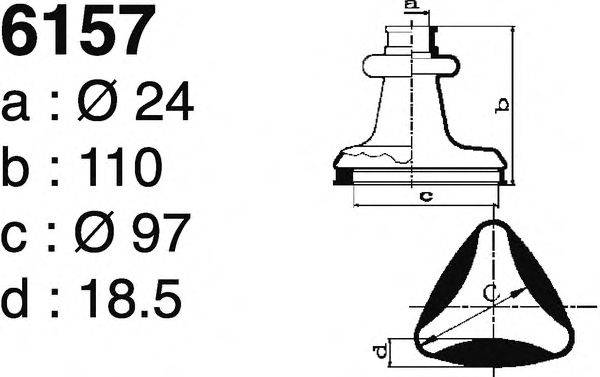 DEPA 6157 Комплект пильника, приводний вал