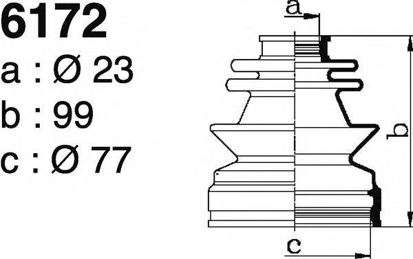 DEPA 6172 Комплект пильника, приводний вал