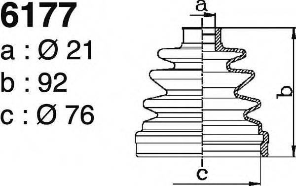 DEPA 6177 Комплект пильника, приводний вал
