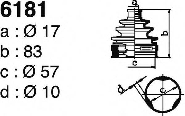 DEPA 6181 Комплект пильника, приводний вал