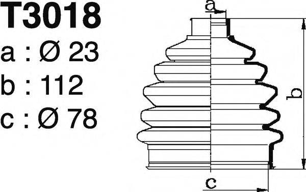 DEPA T3018 Комплект пильника, приводний вал
