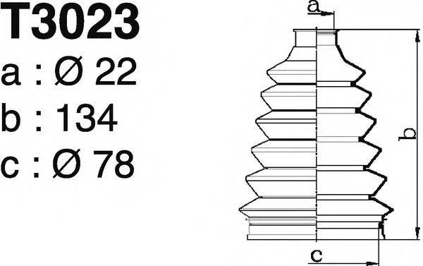 DEPA T3023 Комплект пильника, приводний вал