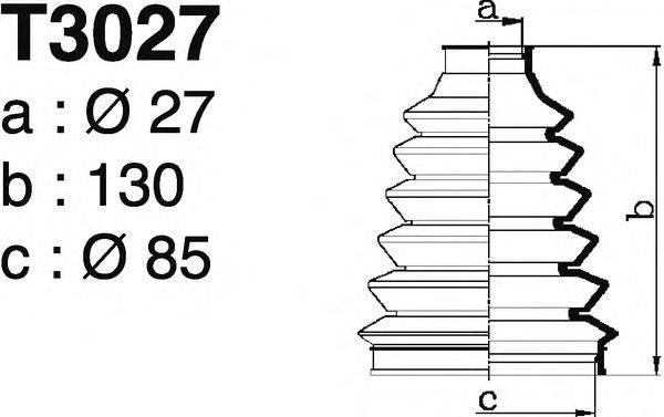 DEPA T3027 Комплект пильника, приводний вал